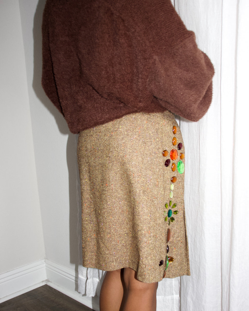00s Dolce Gabbana Beaded Mini Skirt (S)