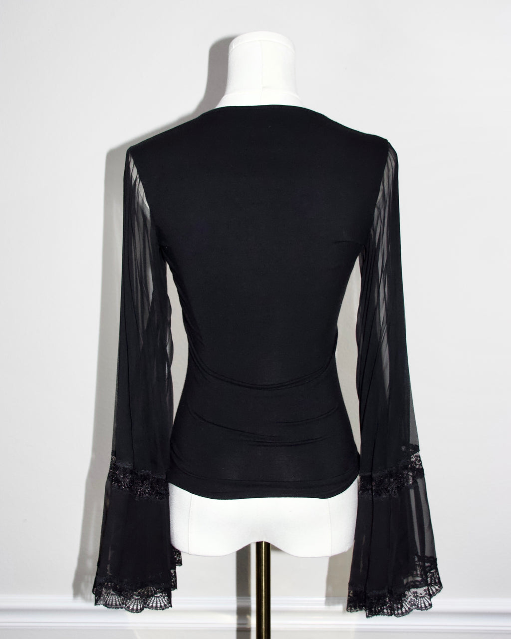 Morgan de Toi Pleated Bell Sleeve Blouse (XS-S)