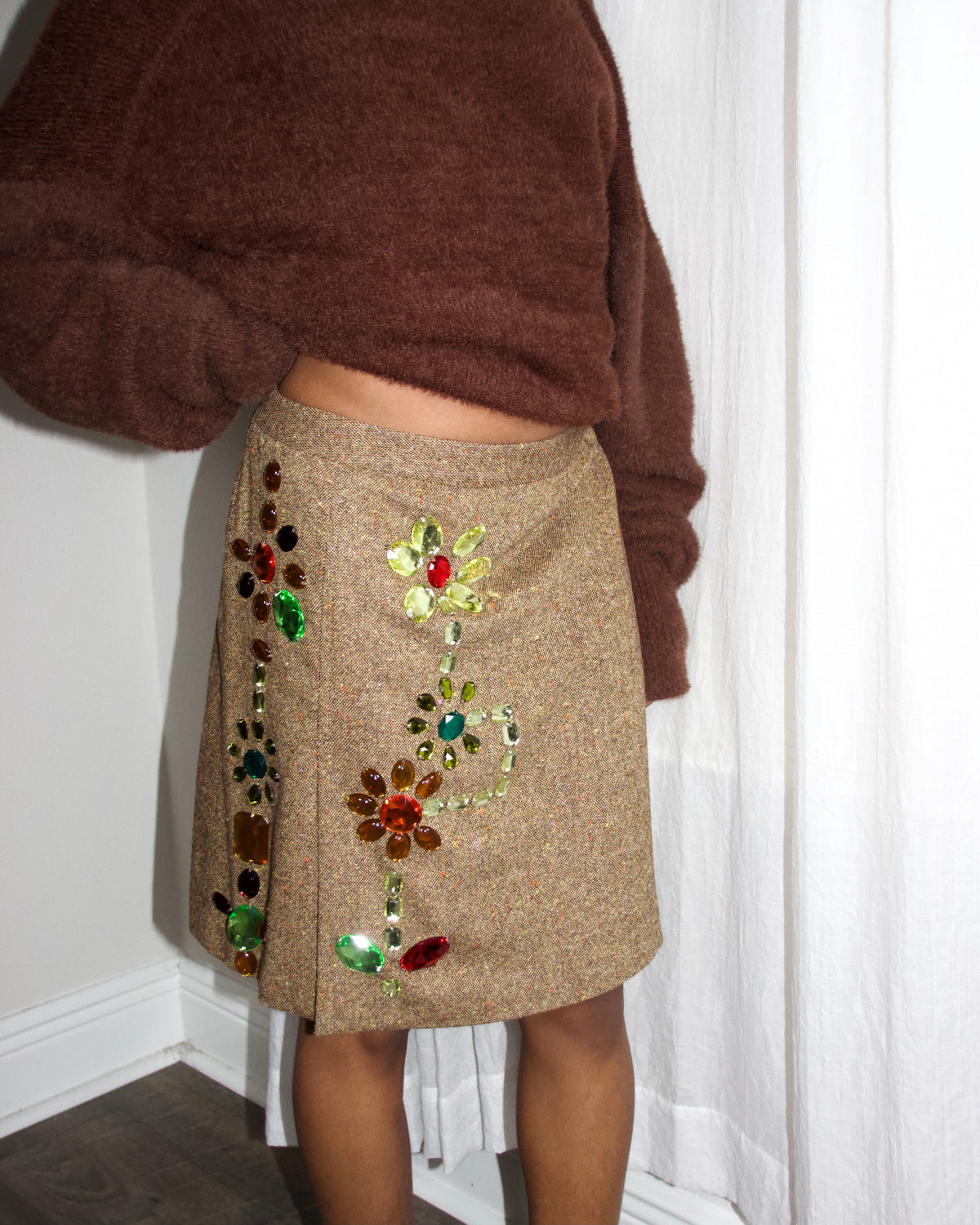 00s Dolce Gabbana Beaded Mini Skirt (S)