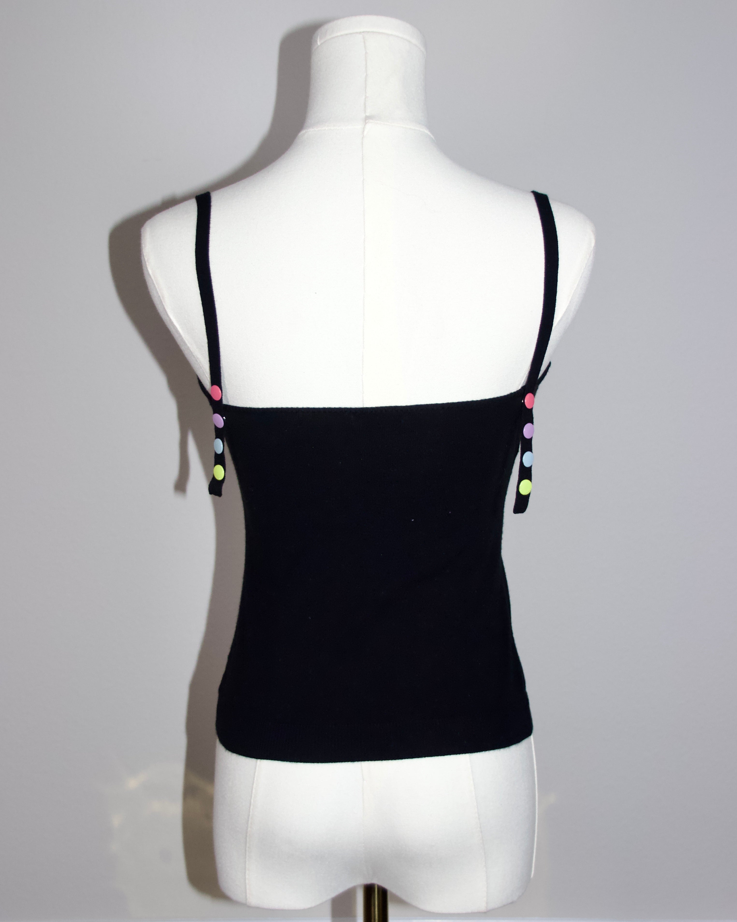 90s Moschino Rainbow Button Tank (S-M)