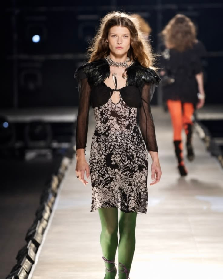 Chloe FW2003 Silk Floral Dress (M)