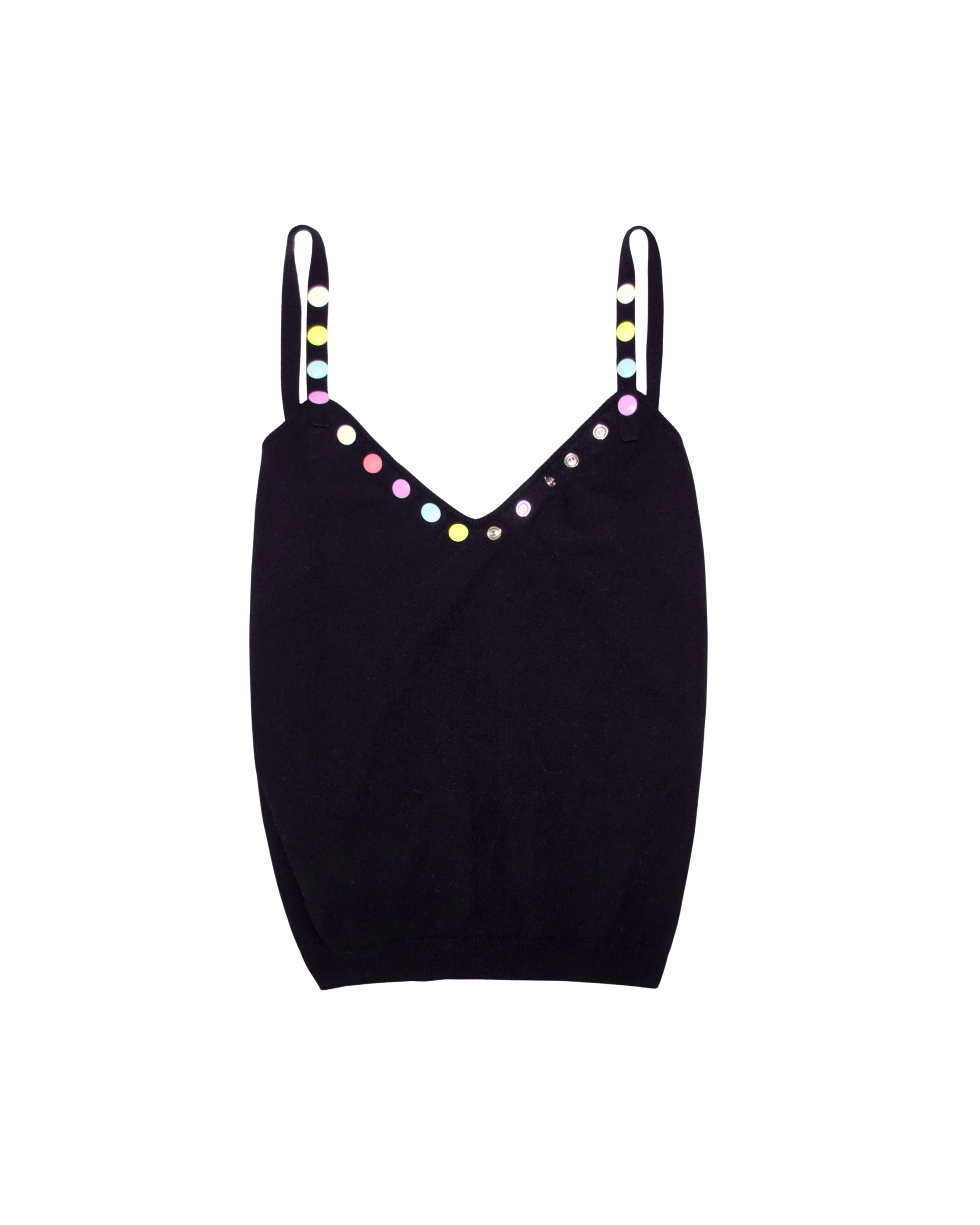 90s Moschino Rainbow Button Tank (S-M)