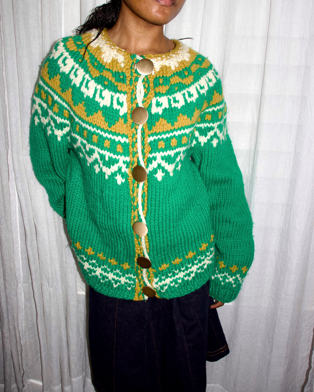 80s Wool Knit Sweater (L)