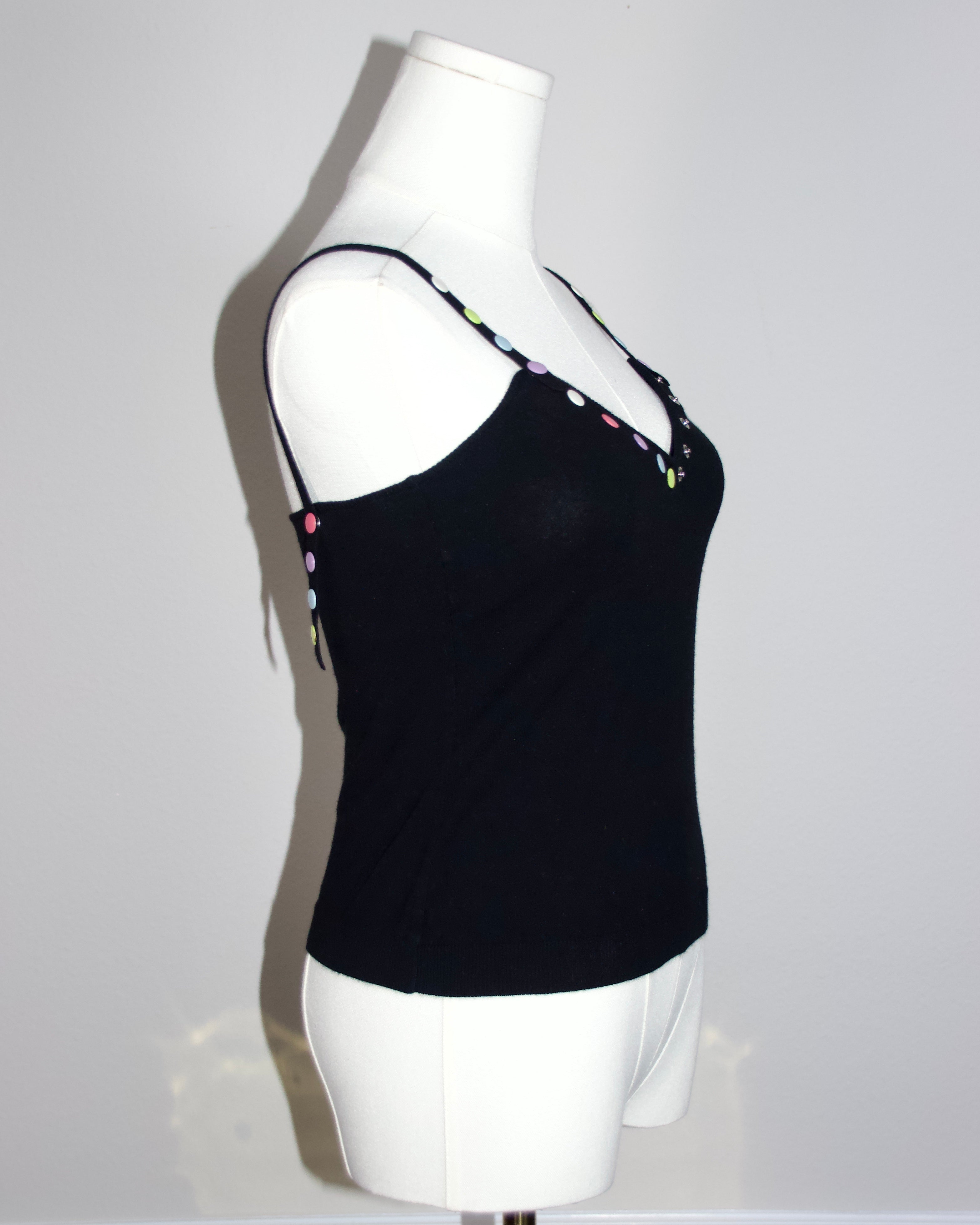 90s Moschino Rainbow Button Tank (S-M)