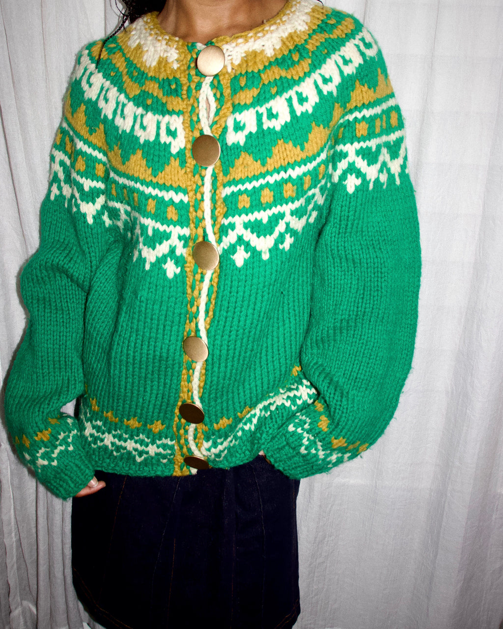 80s Wool Knit Sweater (L)