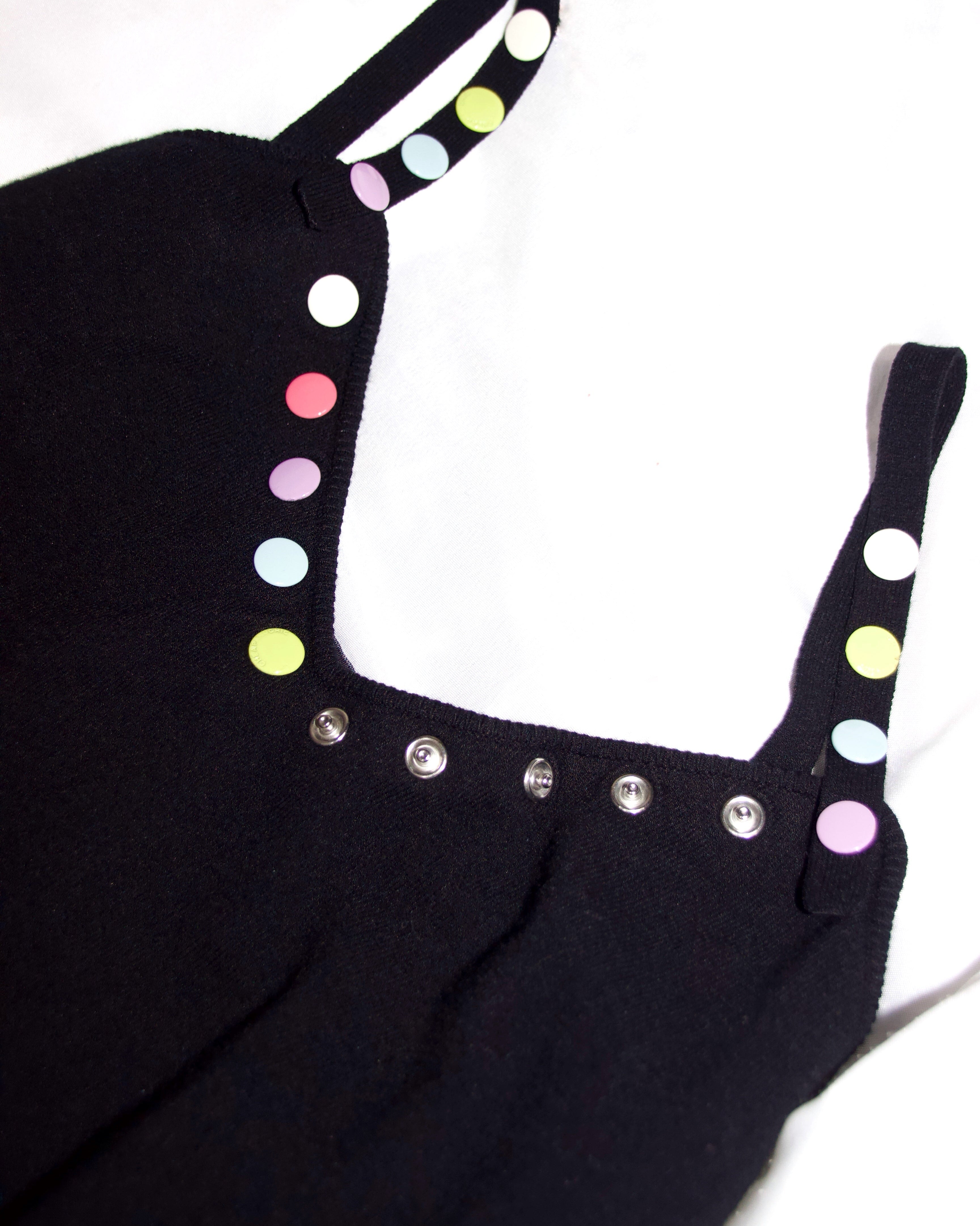 90s Moschino Rainbow Button Tank (S-M)