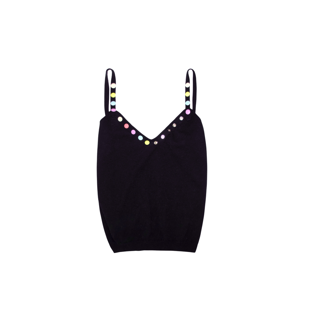 90s Moschino Rainbow Button Tank (S-M)