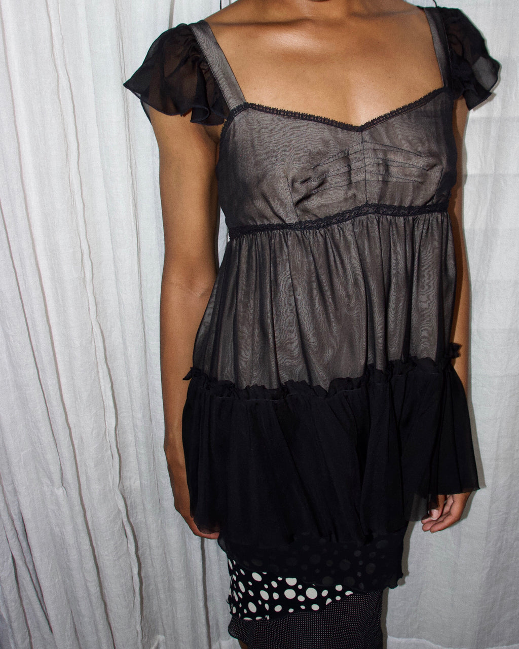 00s Dolce & Gabbana Silk Fringe Blouse (S)