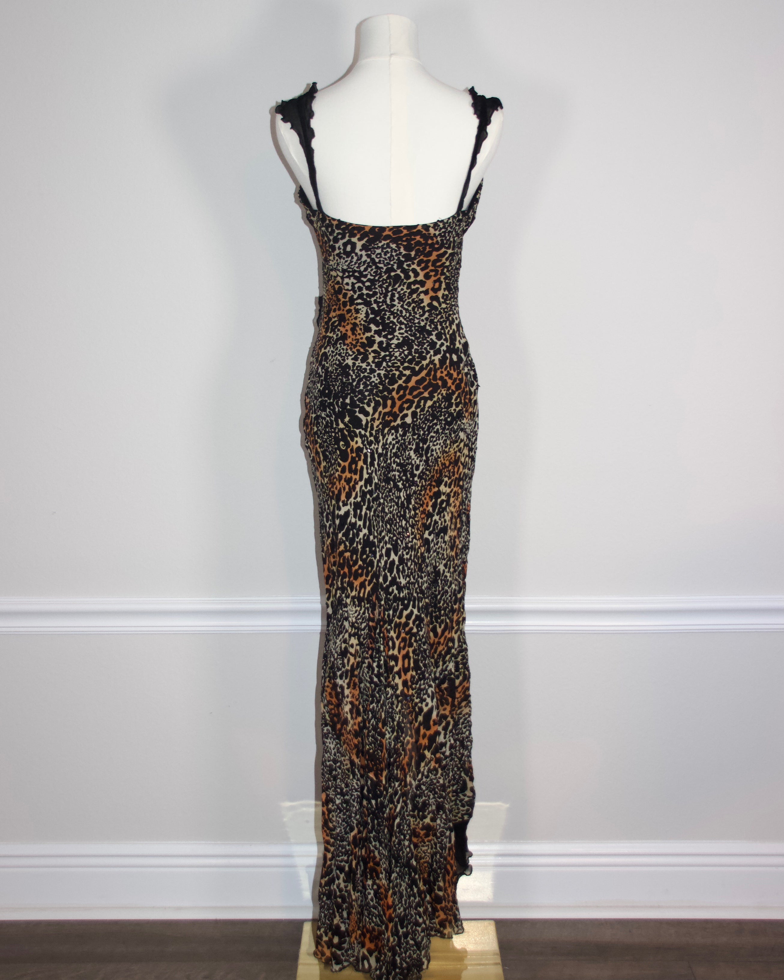 90s Caché Silk Leopard Dress