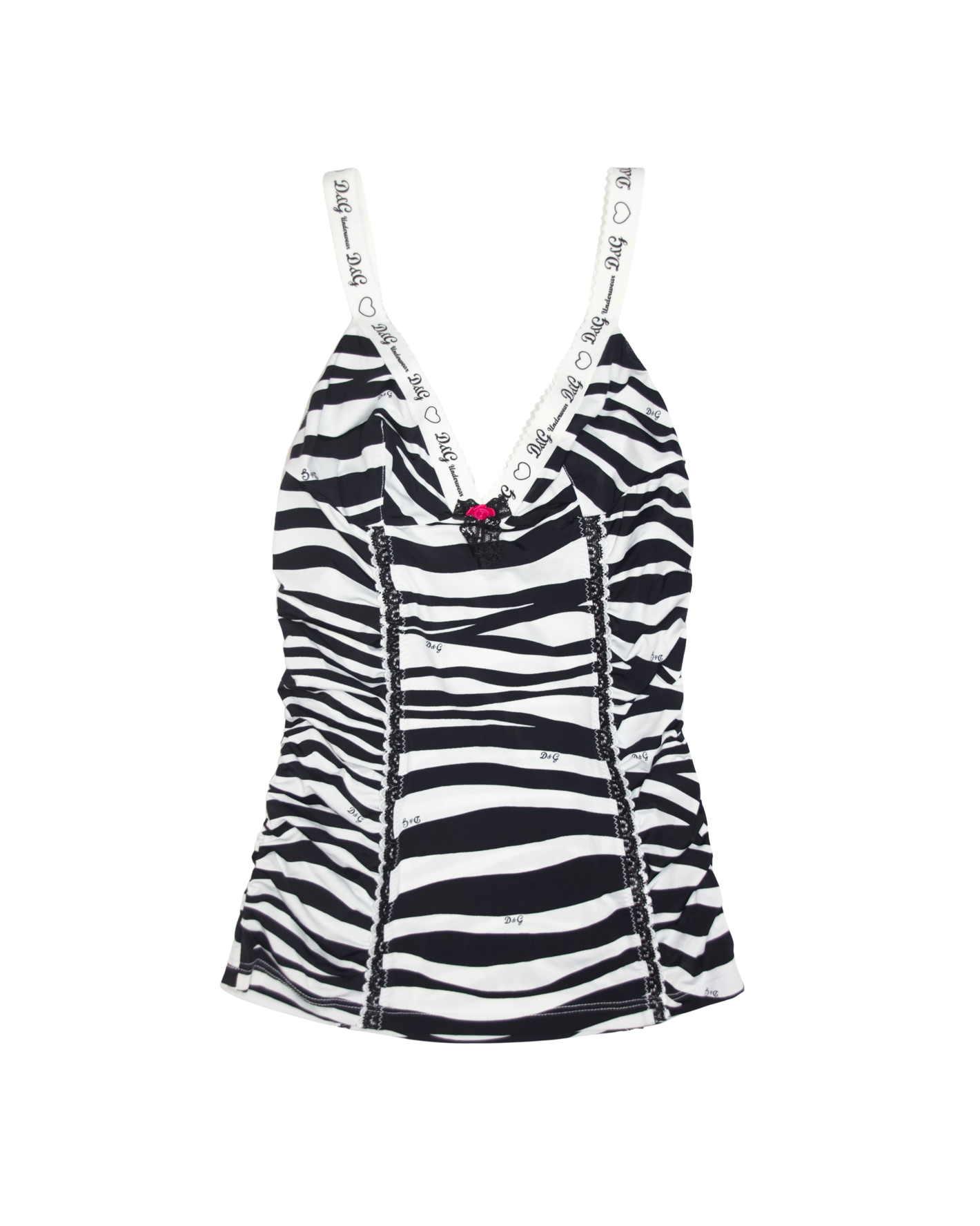 00s Dolce & Gabbana Zebra Print Tank Top