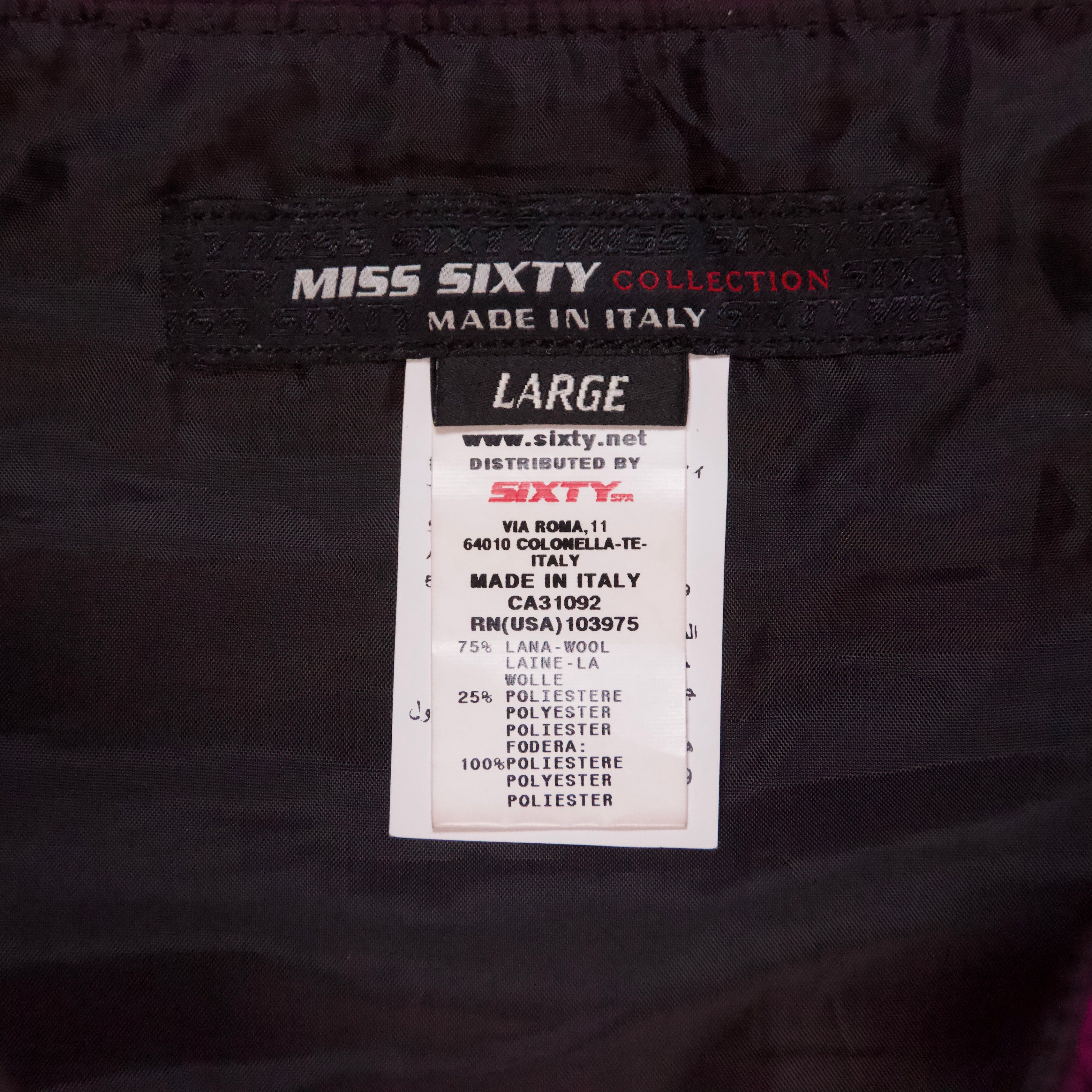 Y2K Miss Sixty Wool Mini Skirt (M/L)