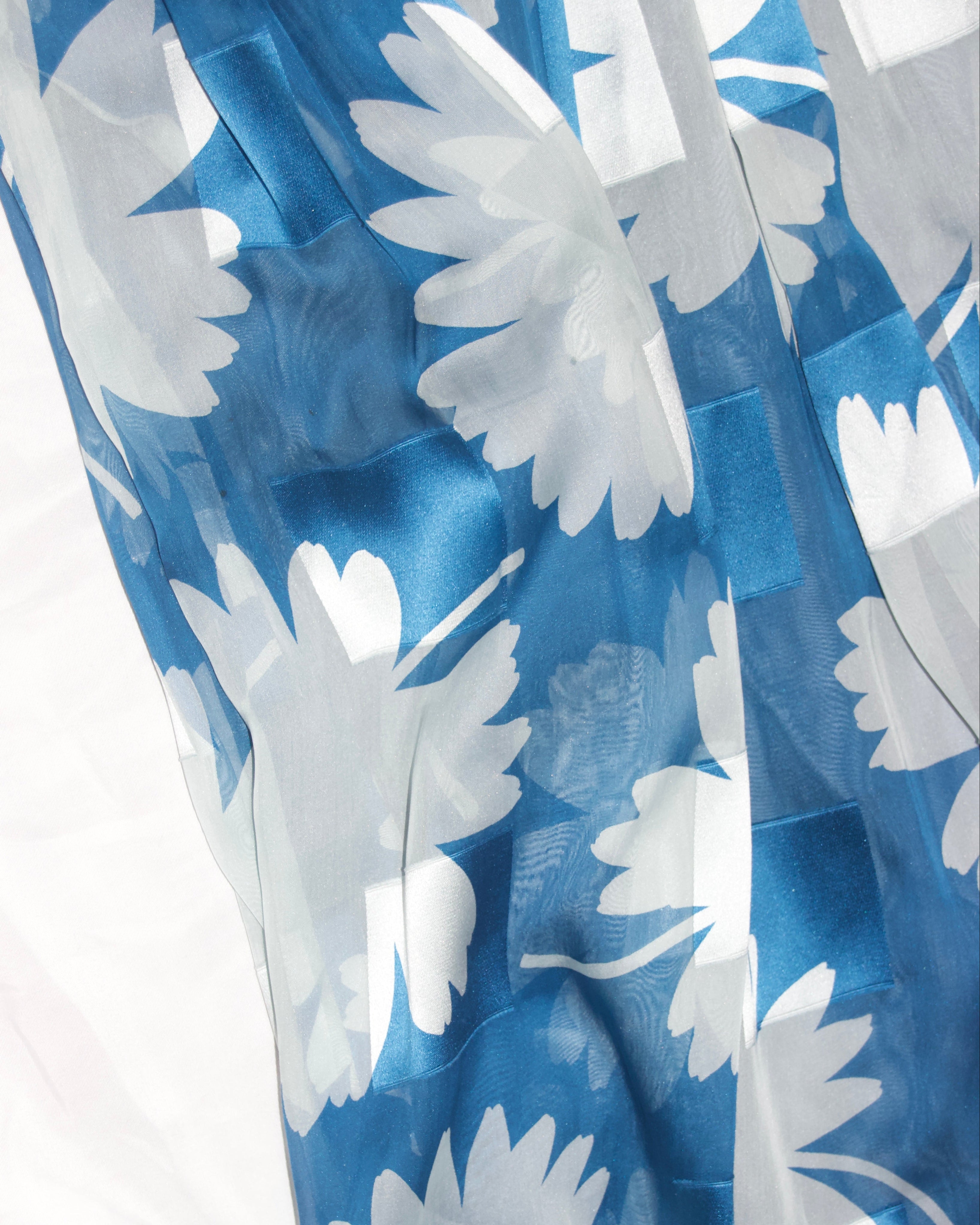 90s Valentino Silk Floral Skirt Set