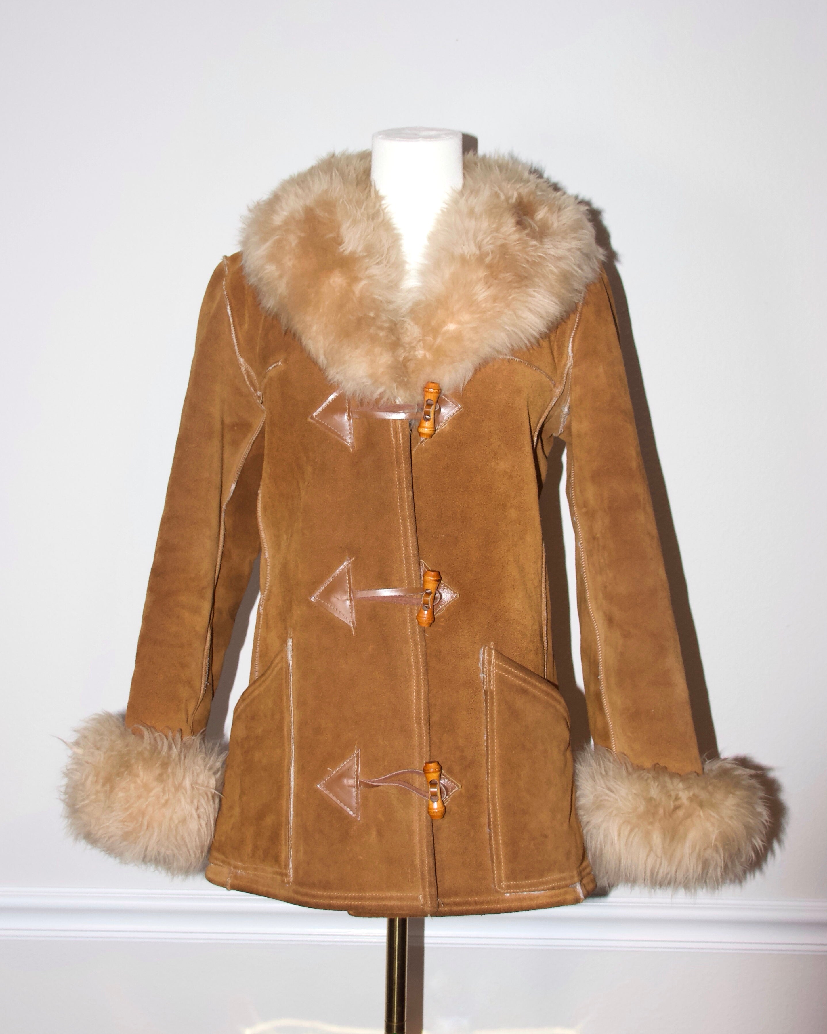 1970s Shearling Suede Coat
