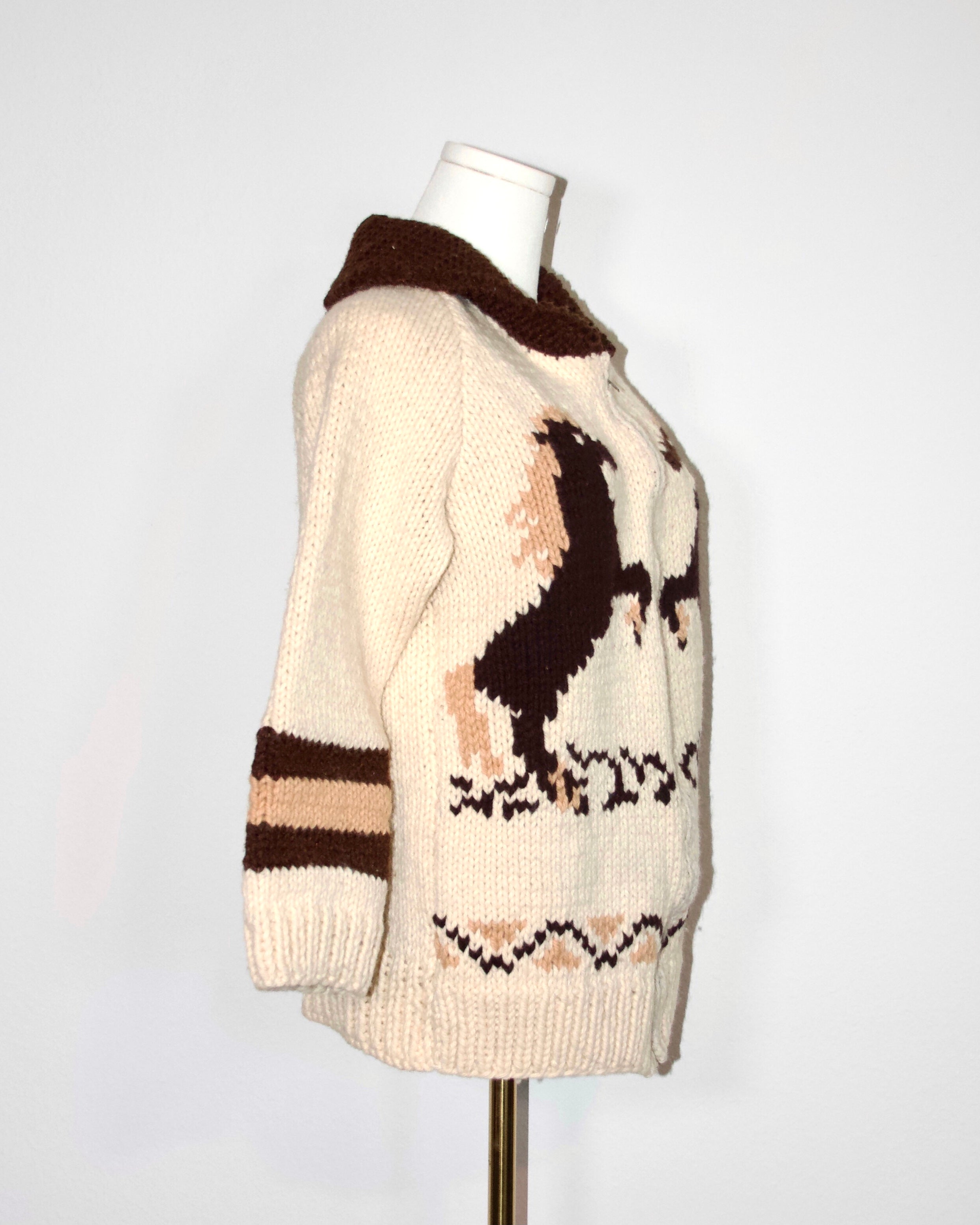 1970s Cowichan Horse Sweater