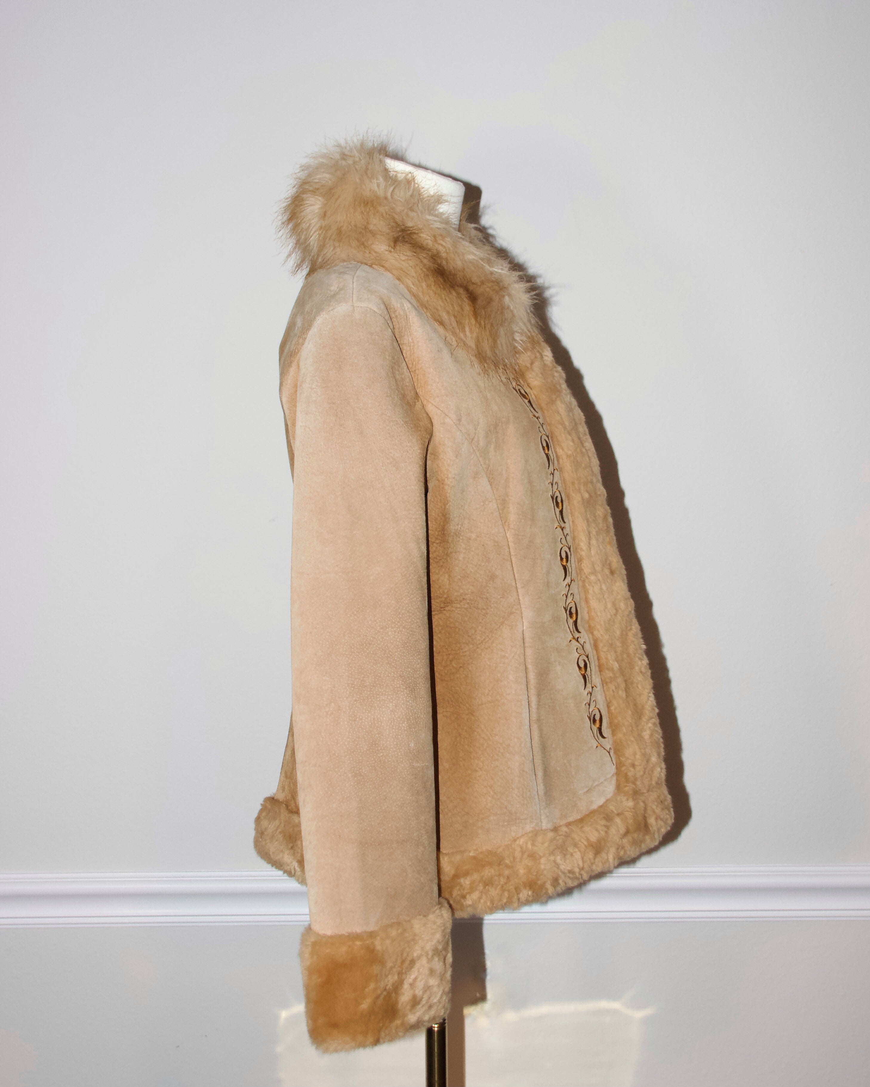 00s Guess Suede Fur Coat