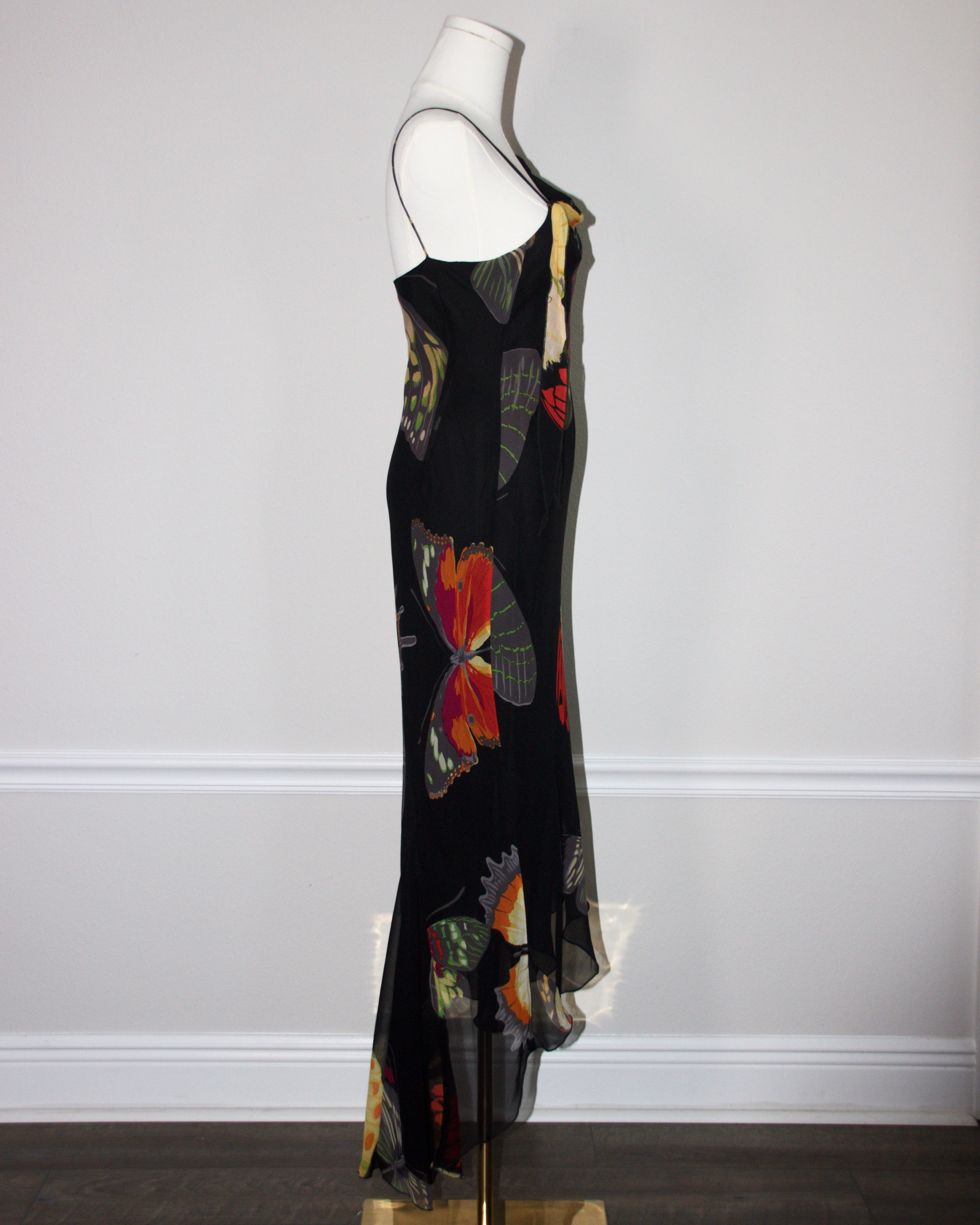 00s Silk Butterfly Dress