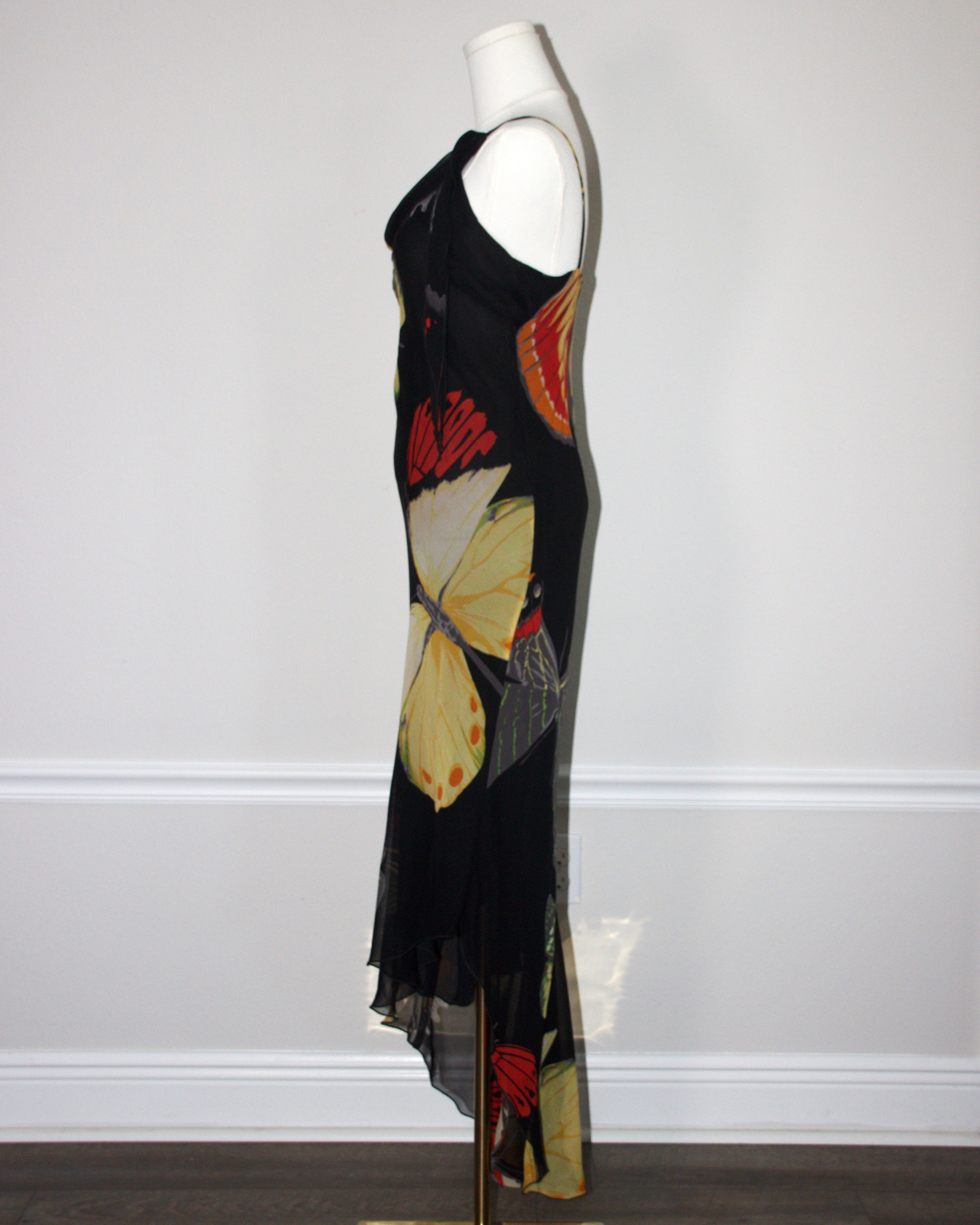 00s Silk Butterfly Dress