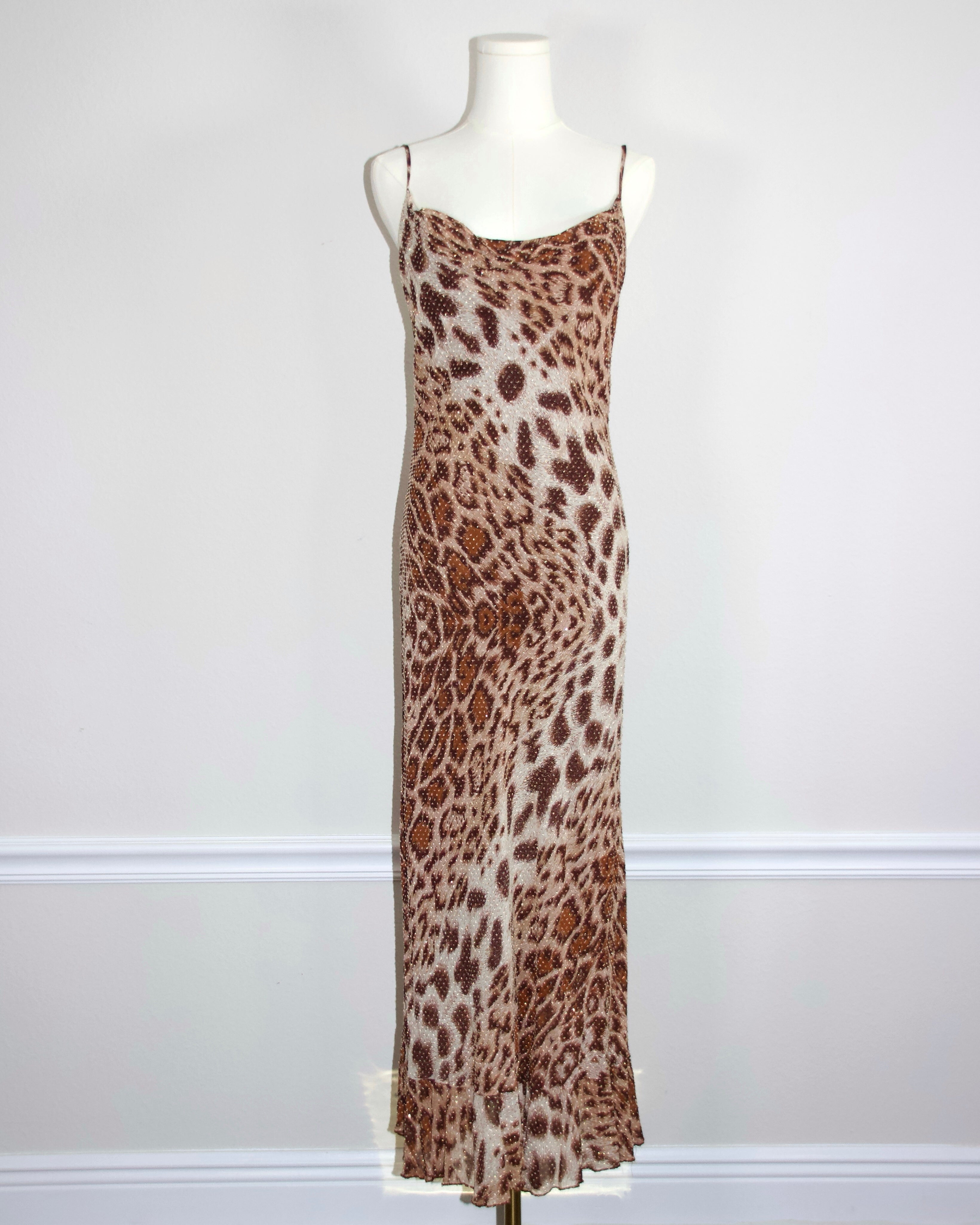 90s Betsey Johnson Silk Leopard Dress