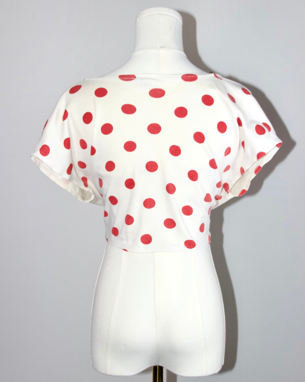 70s Polka Dot Wrap Top Set (S/M)