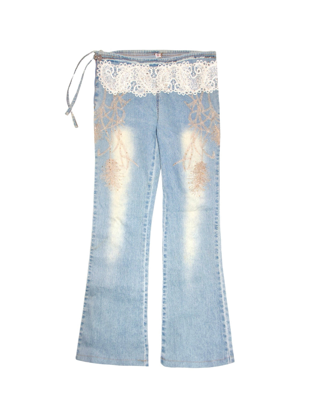 Crochet Beaded Denim Jeans (30x28)