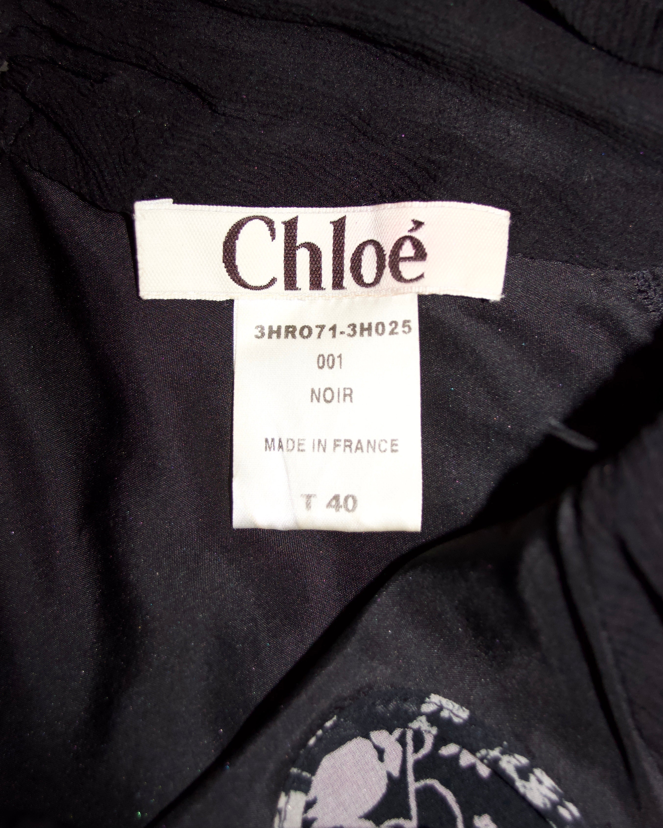 Chloe FW2003 Silk Floral Dress (M)