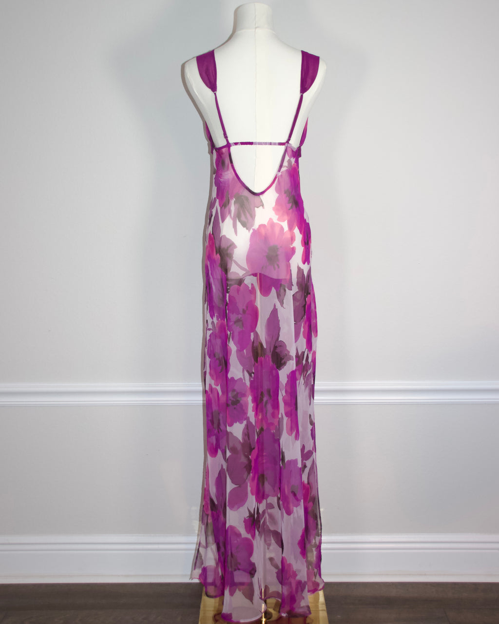 00s Sheer Watercolor Orchid Slip (S-M)