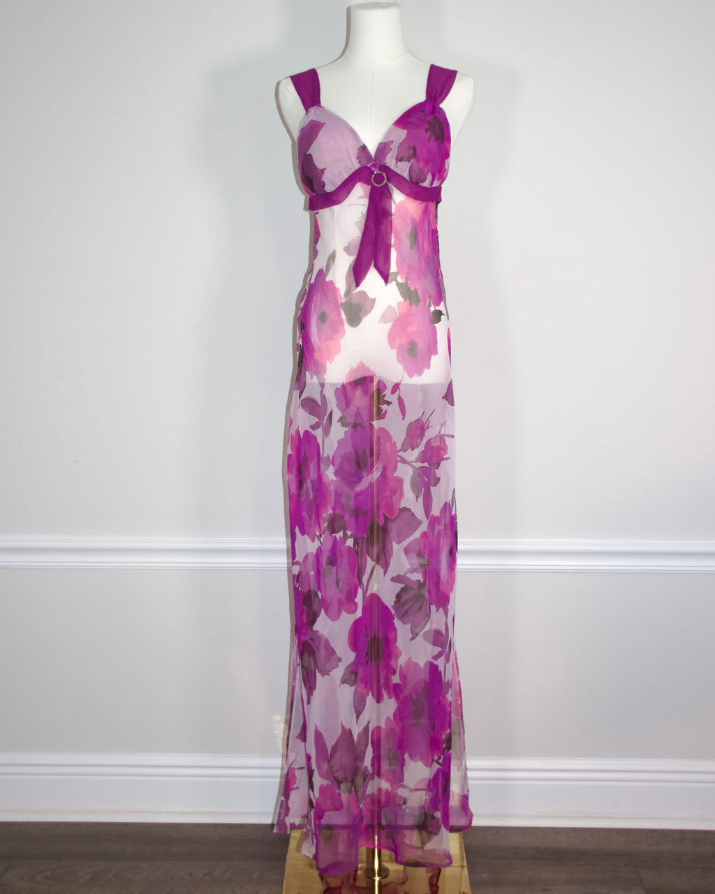 00s Sheer Watercolor Orchid Slip (S-M)