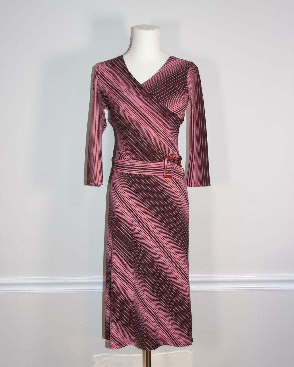 90s Striped Midi Dress