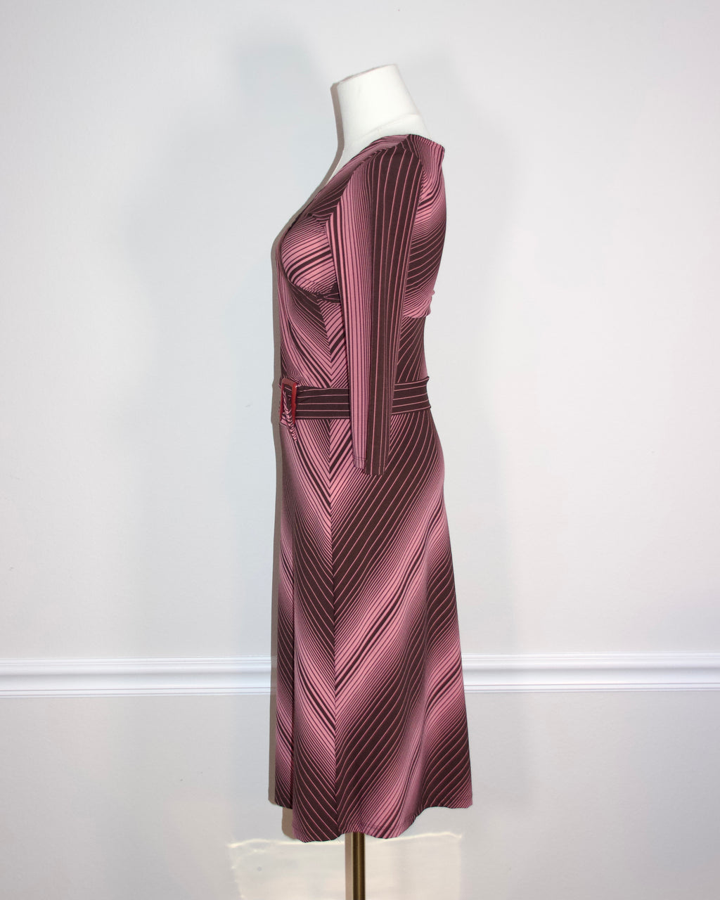 90s Striped Midi Dress