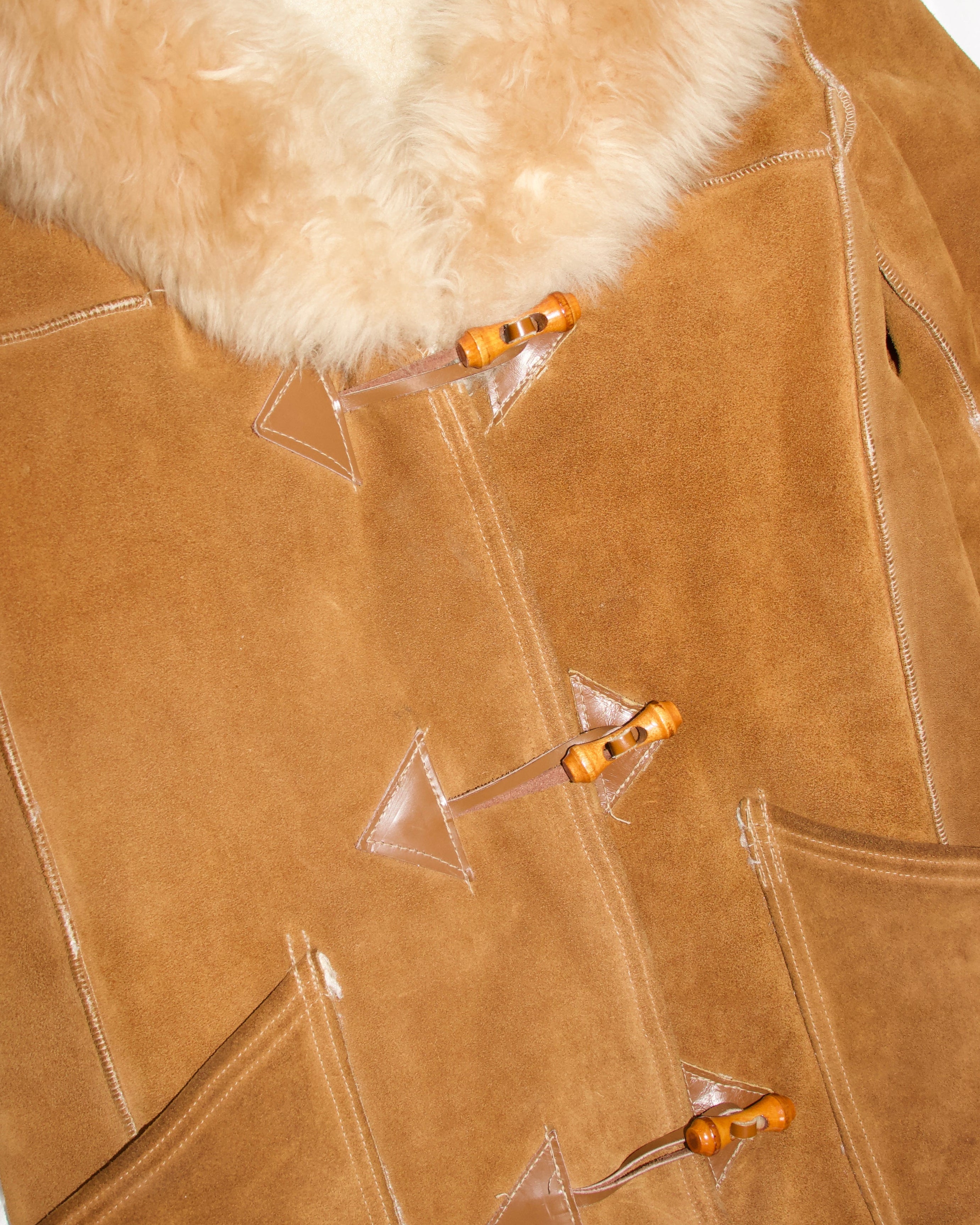 1970s Shearling Suede Coat