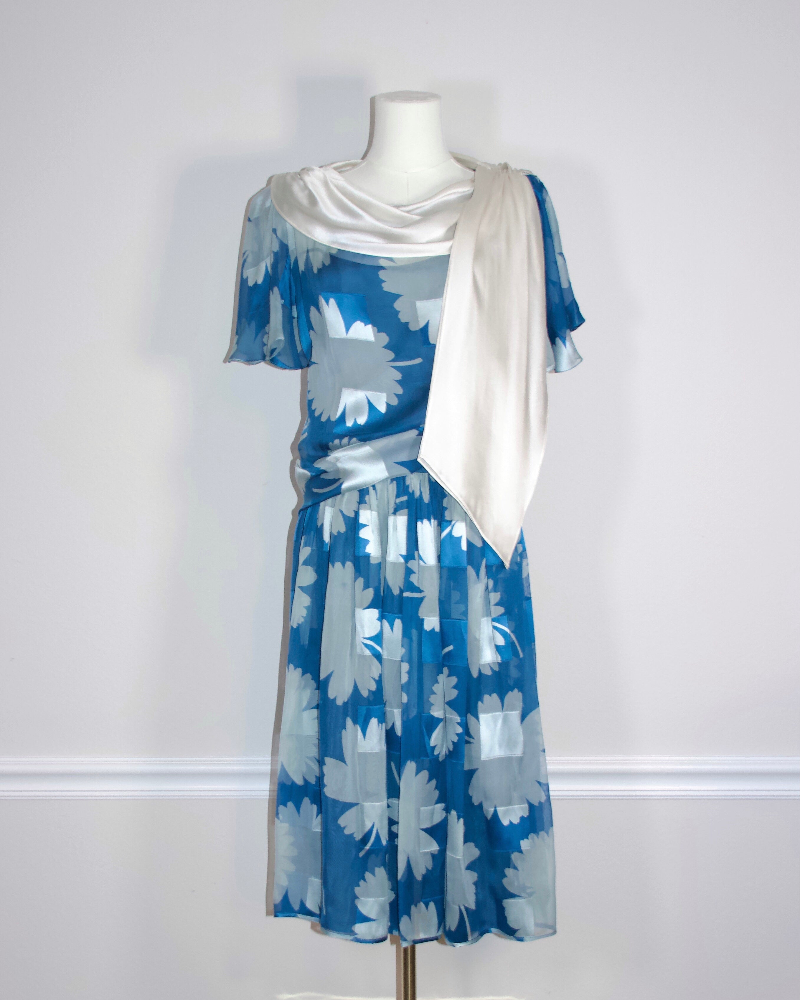 90s Valentino Silk Floral Skirt Set