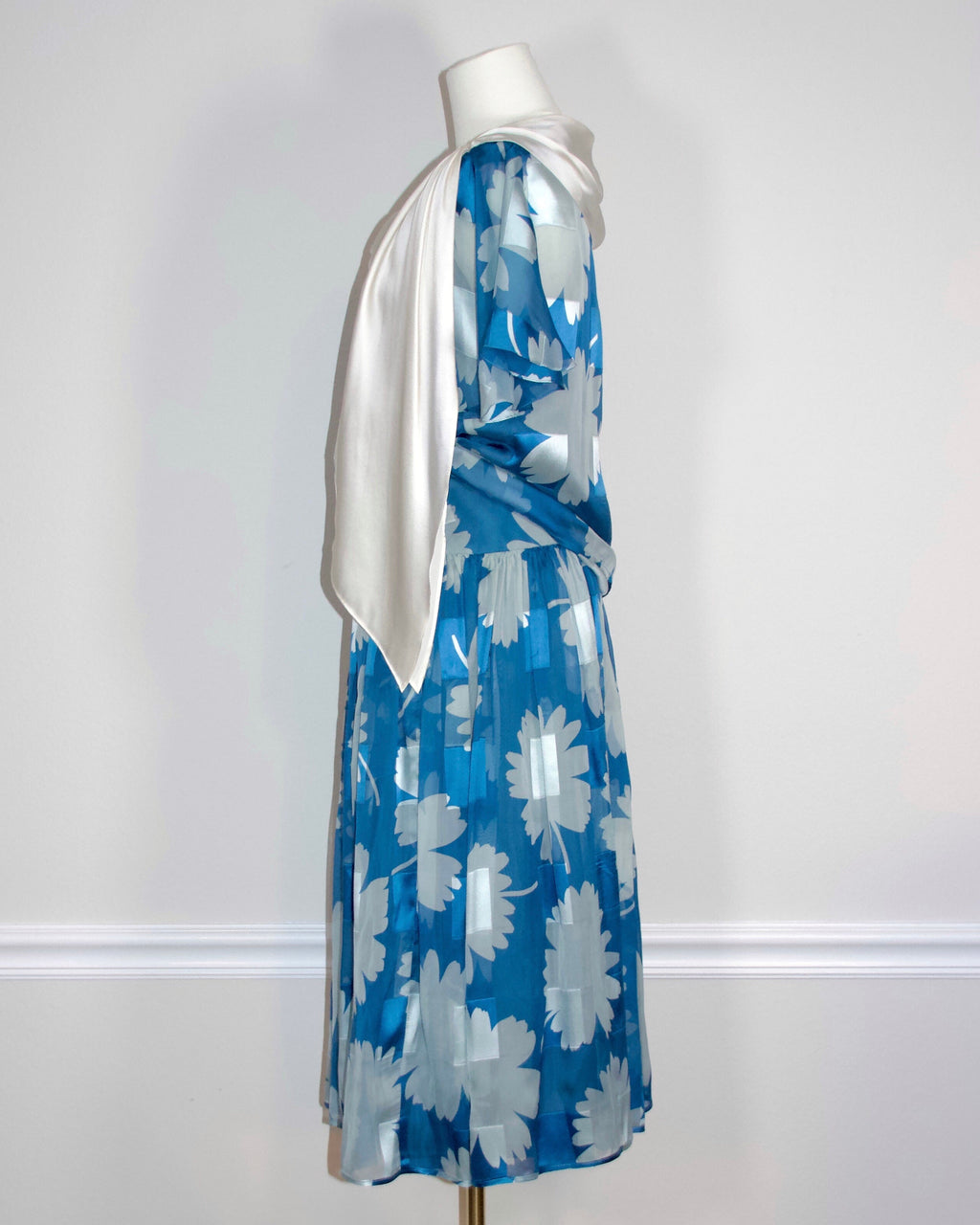 90s Valentino Silk Floral Skirt Set