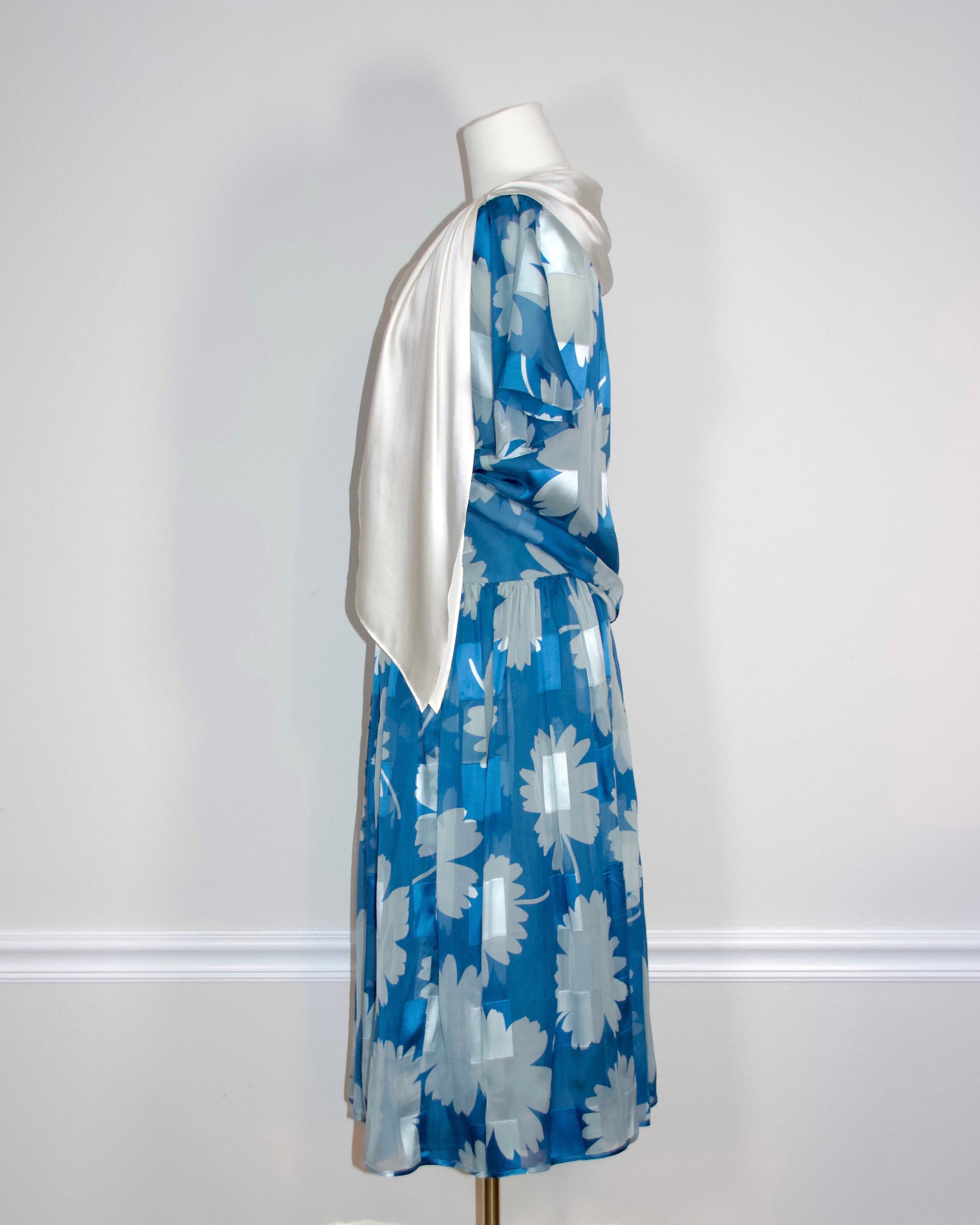 90s Valentino Silk Floral Skirt Set