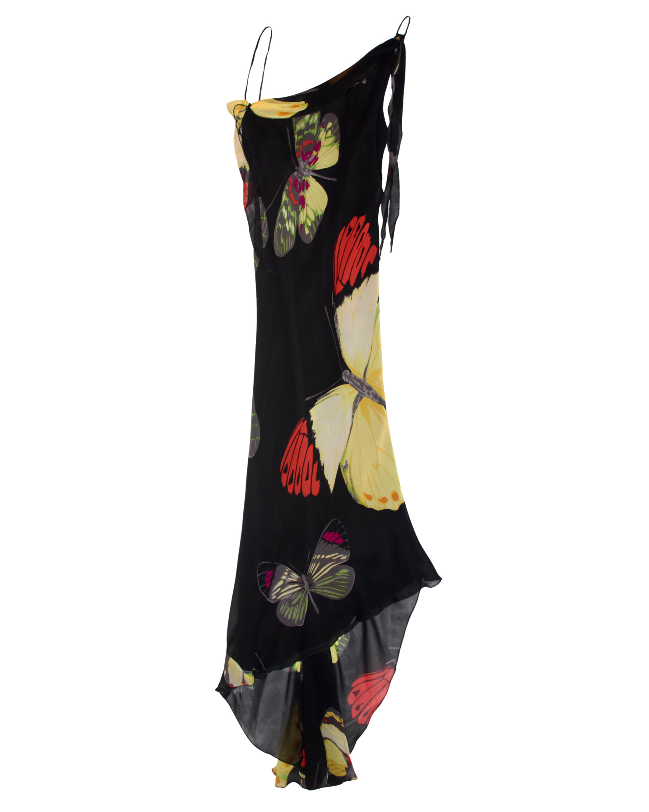 00s Silk Butterfly Dress