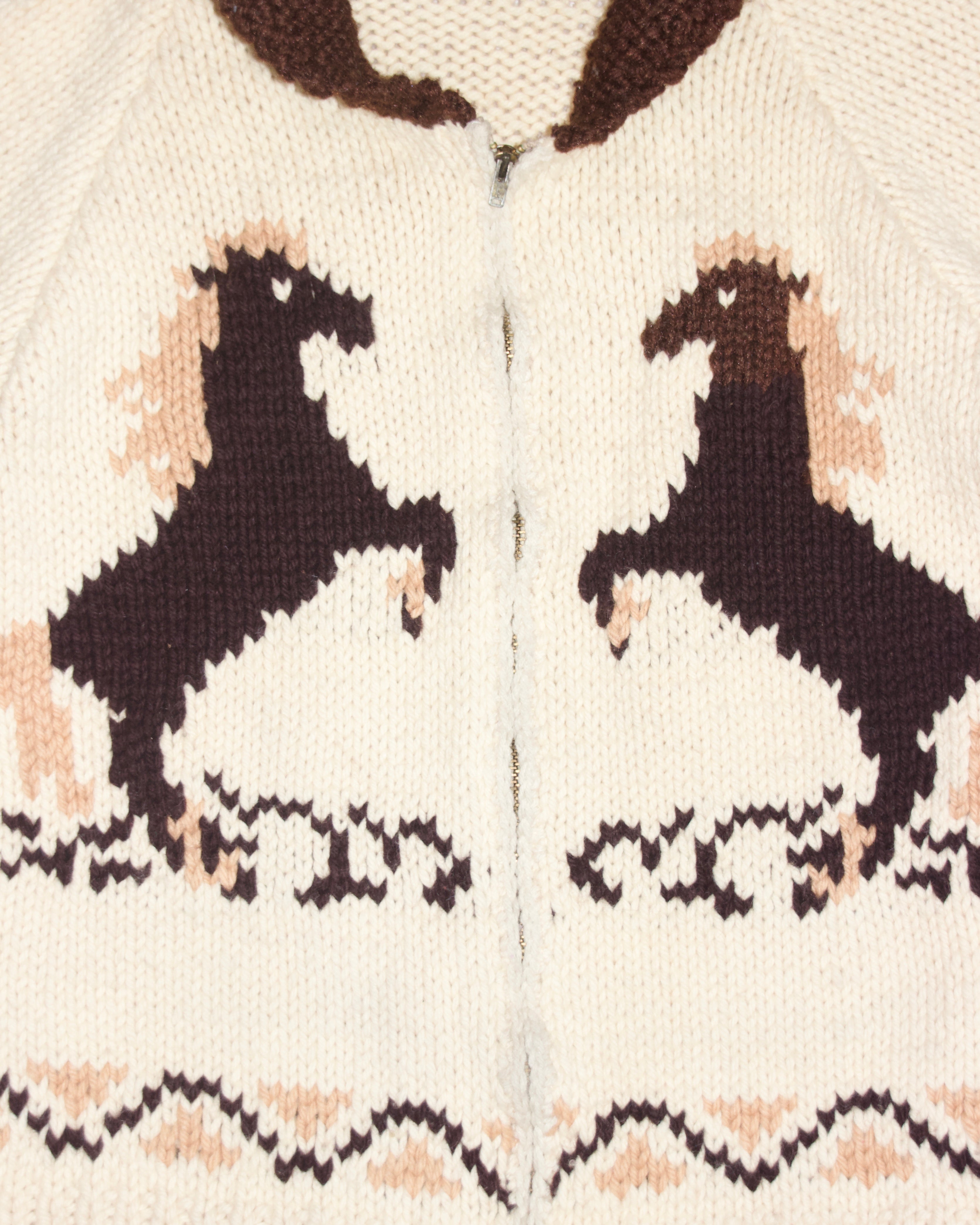1970s Cowichan Horse Sweater