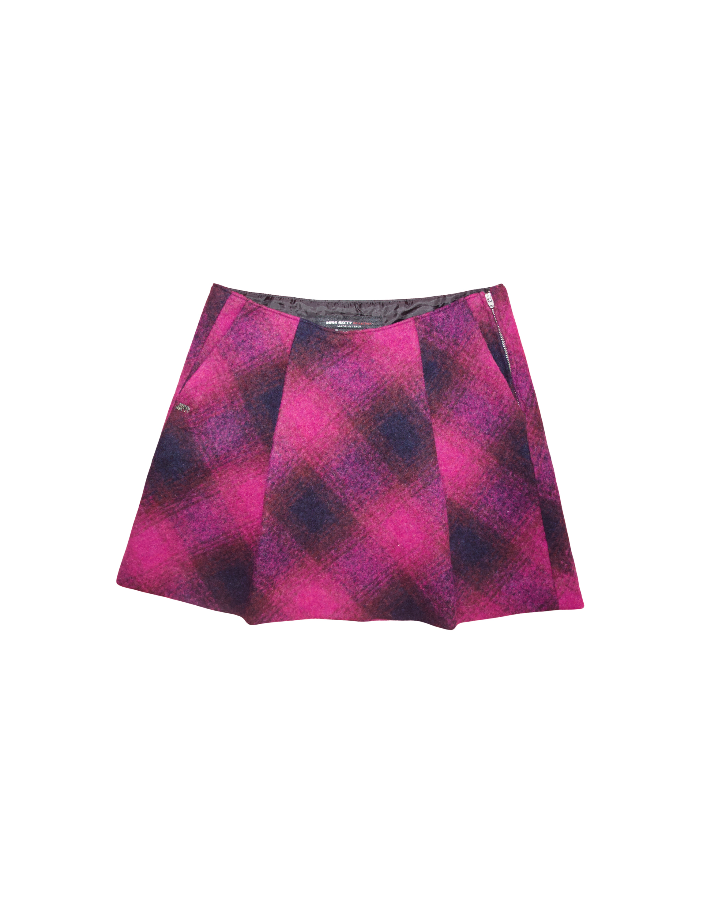 Y2K Miss Sixty Wool Mini Skirt